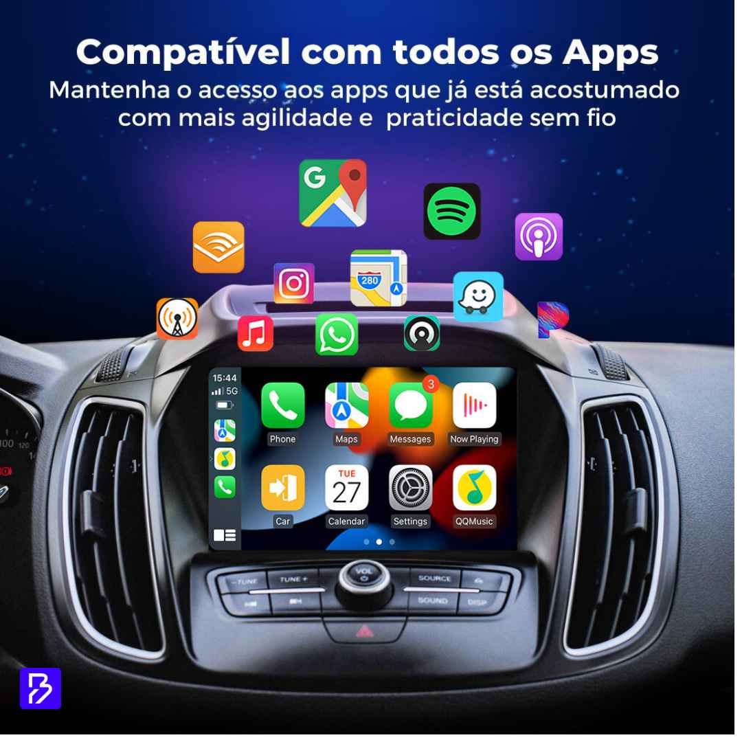 Adaptador Bluetooth para Android Auto/Apple CarPlay - MultimidiaWireless™