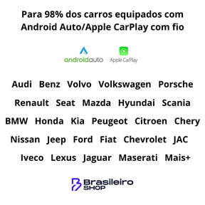 Adaptador Bluetooth para Android Auto/Apple CarPlay - MultimidiaWireless™