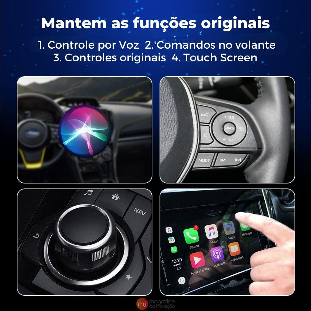 Adaptador Bluetooth Apple CarPlay - MultimidiaWireless™