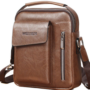 Bolsa Transversal de Couro Masculina