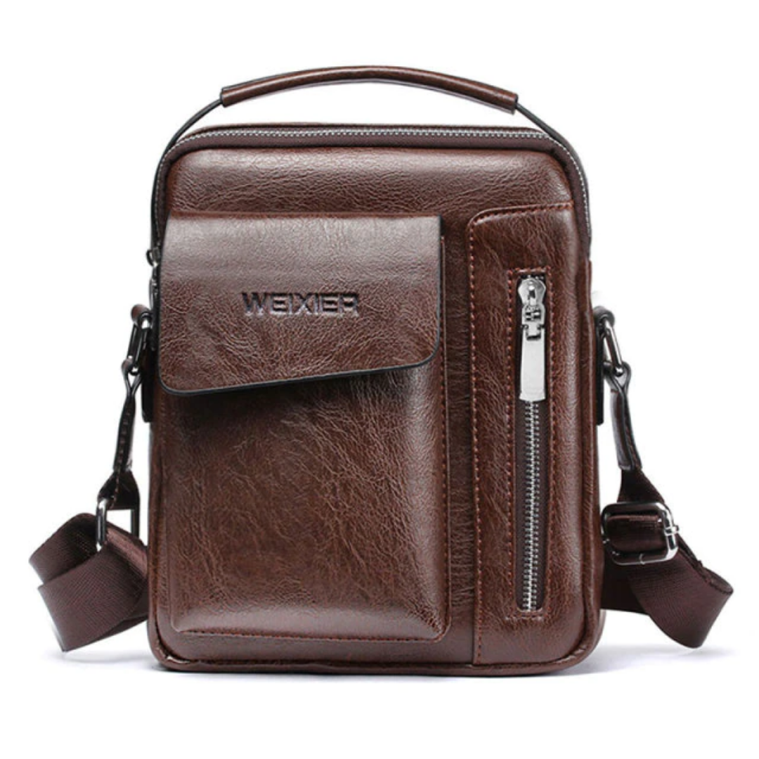 Bolsa Transversal de Couro Masculina