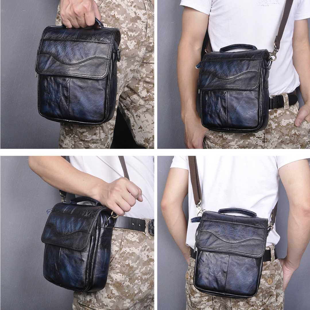 Bolsa de Couro Masculina de Ombro