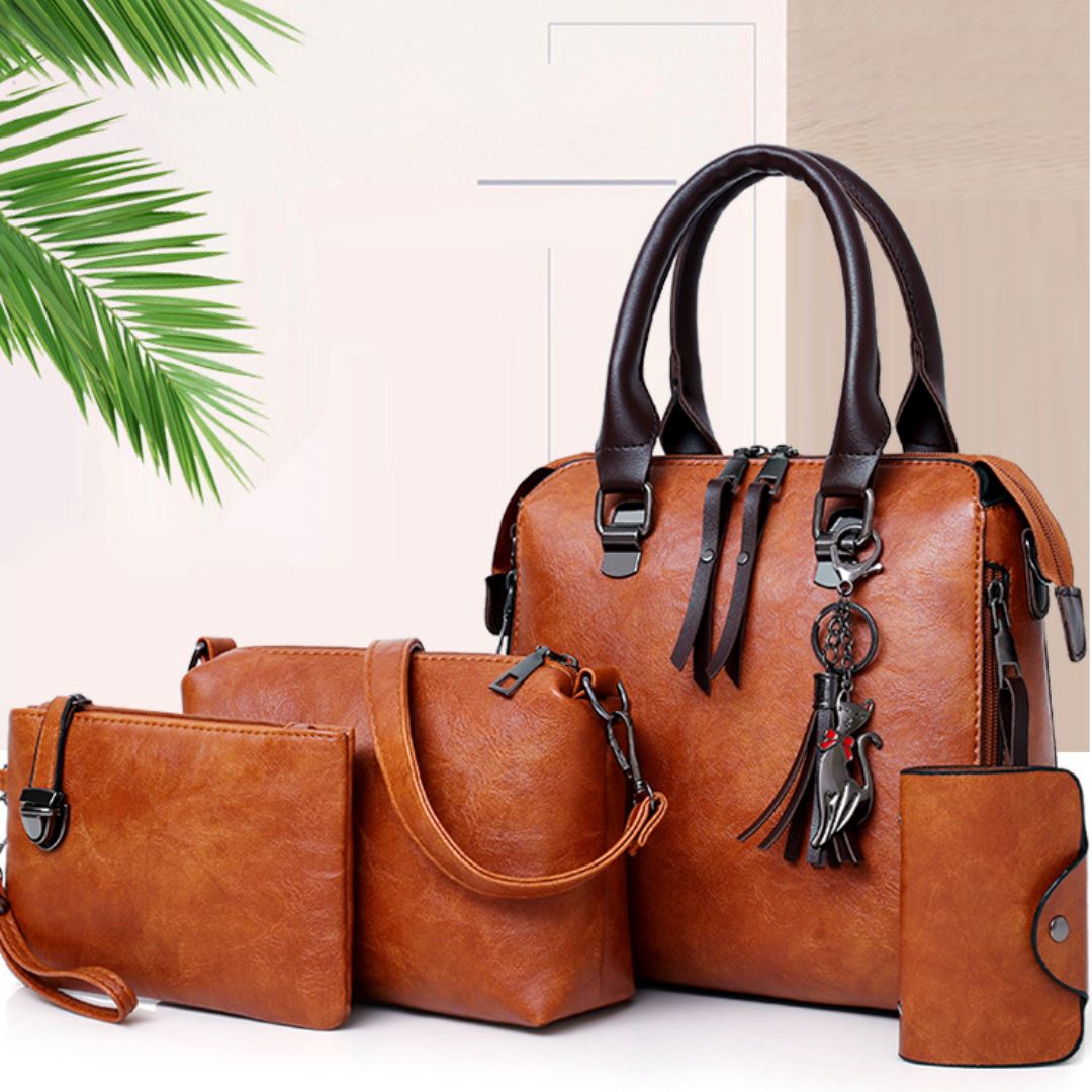 Bolsa Feminina de Couro - Compre 1 Leve 4