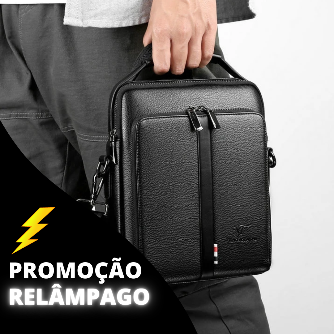 Bolsa de Couro Transversal Masculina