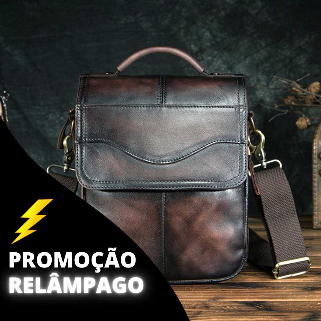 Bolsa de Couro Masculina de Ombro