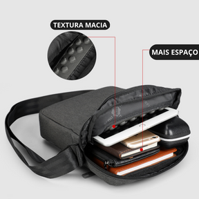 Bolsa Transversal Masculina de Tecido Impermeável